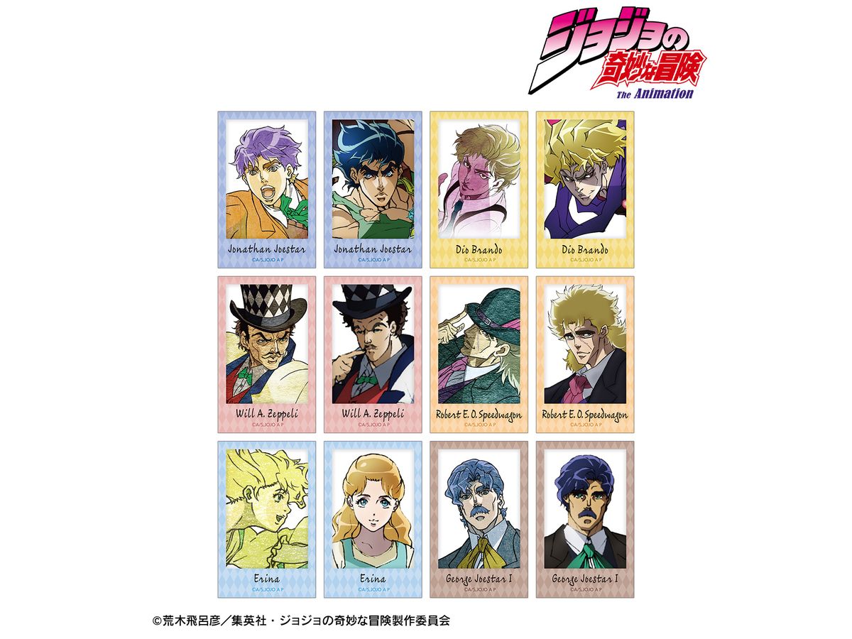 Jojo's Bizarre Adventure Phantom Blood: Trading Instant Camera Style Illustration Card: 1Box (12pcs)