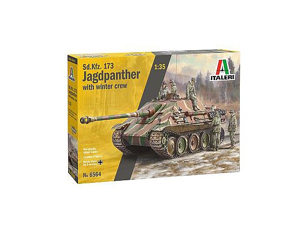 WW.II German Sd.Kfz.173 Jagdpanther winter equipment tank crew (5 included)