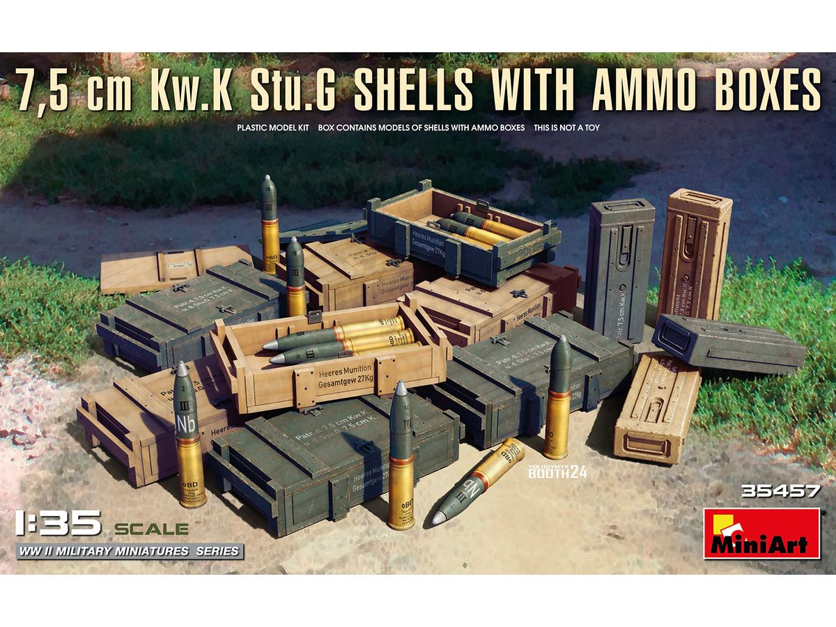 7,5 cm Kw.K Stu.G Shells With Ammo Boxes