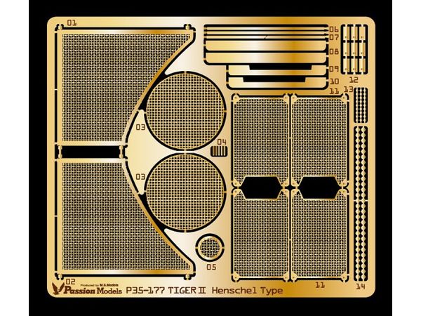 King Tiger (Henschel Turret) Engine Grill Set (for Tamiya MM35164/35252)