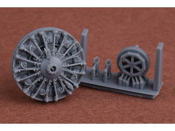 Finnish Brewster B-239 engine & exhaust set