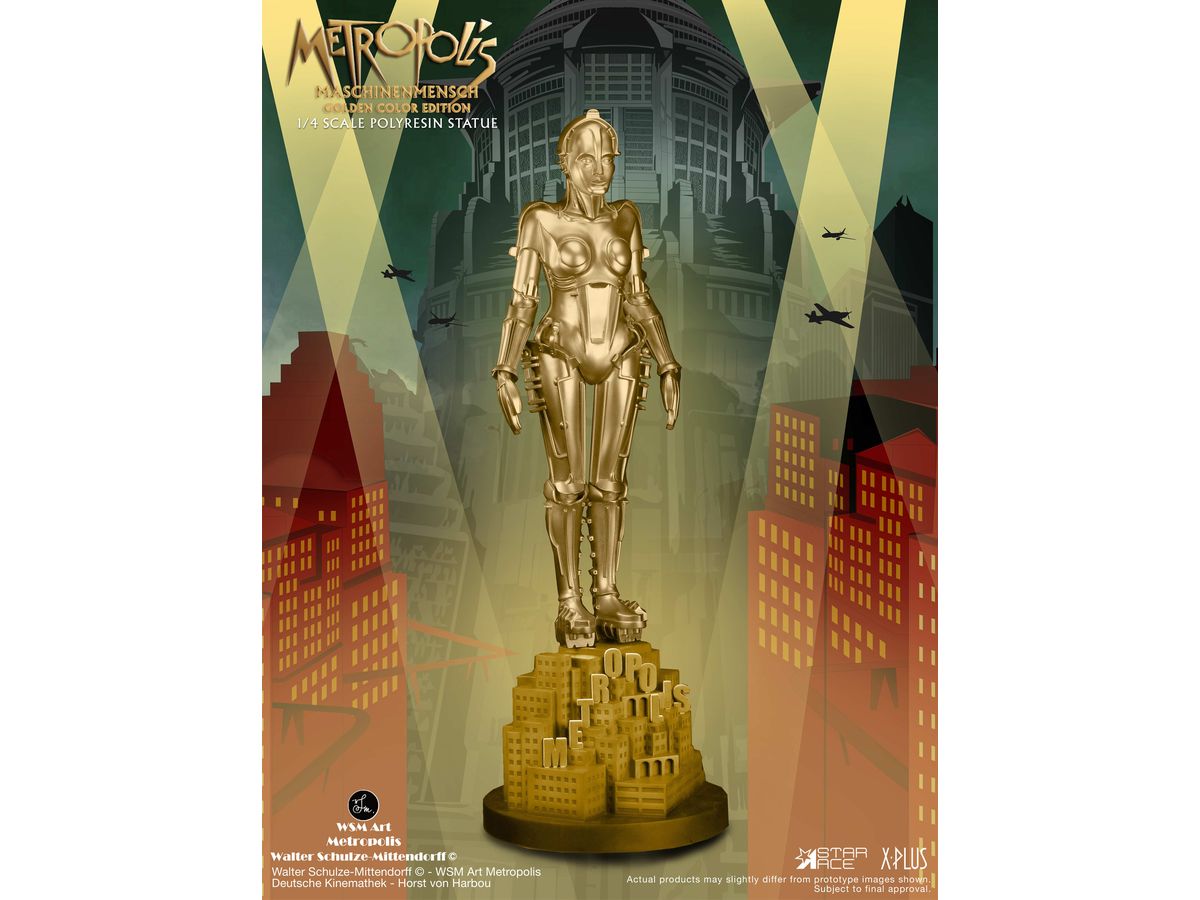 Maschinenmensch Polyresin Statue Gold Ver.